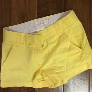 Yellow JCrew chino shorts